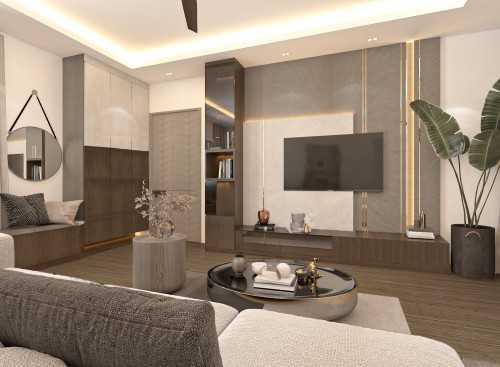 Minimalist Living Room at 122 GEYLANG EAST