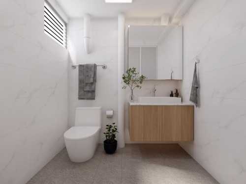 Minimalist Bathroom at 422 ANG MO KIO AVE 10