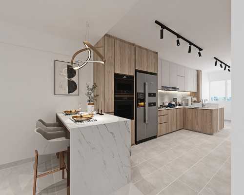 Minimalist Kitchen at BLK 135 SIMEI ST 1