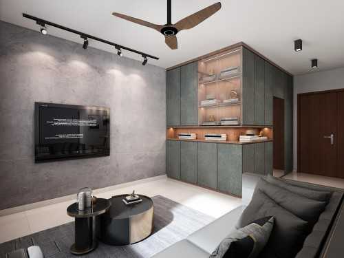 Contemporary Living Room at 445A CLEMENTI AVE 3