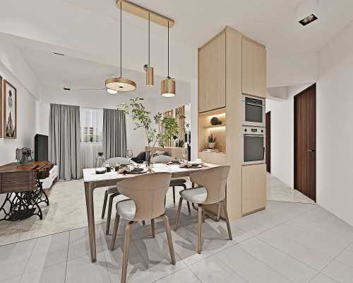 Modern Dining Room at BLK 646 Ang Mo Kio Ave 6