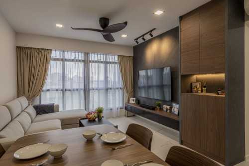 Contemporary Living Room at 118A Alkaff Cres