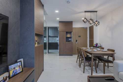 Contemporary Dining Room at 118A Alkaff Cres
