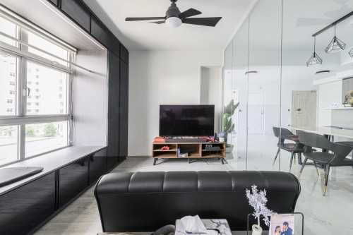 Minimalist Living Room at 405A North Shore Dr