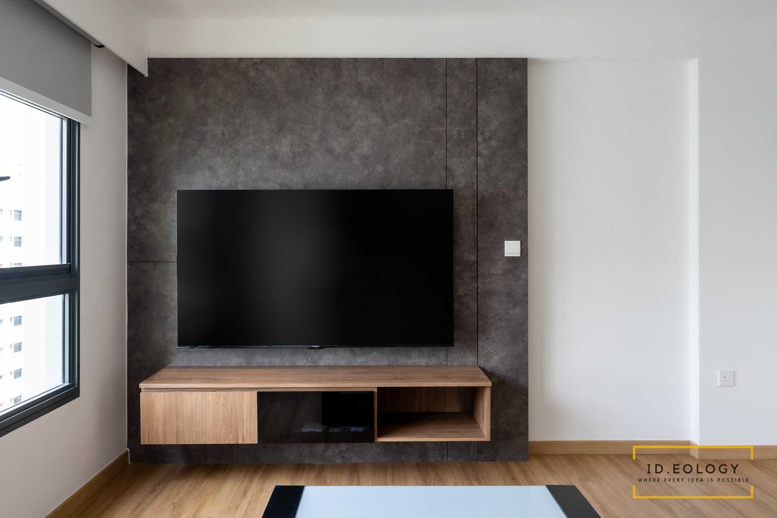 Modern Living Room with TV Console and TV