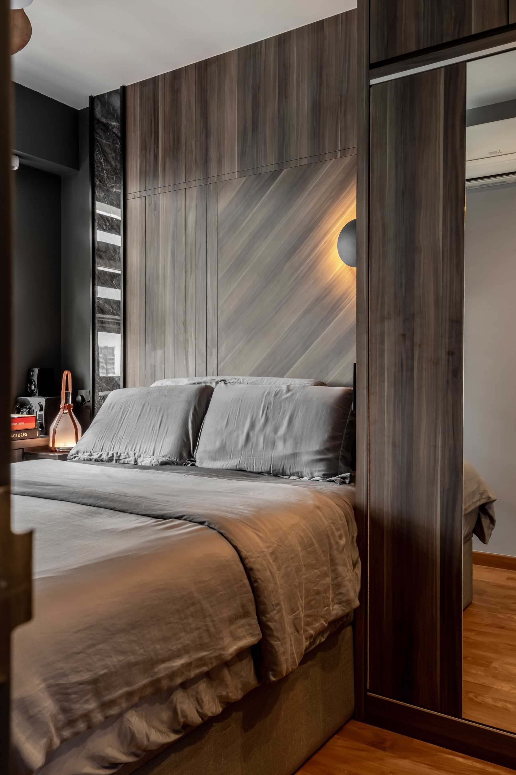 Modern Bedroom with Cove Lighting and Wardrobe
