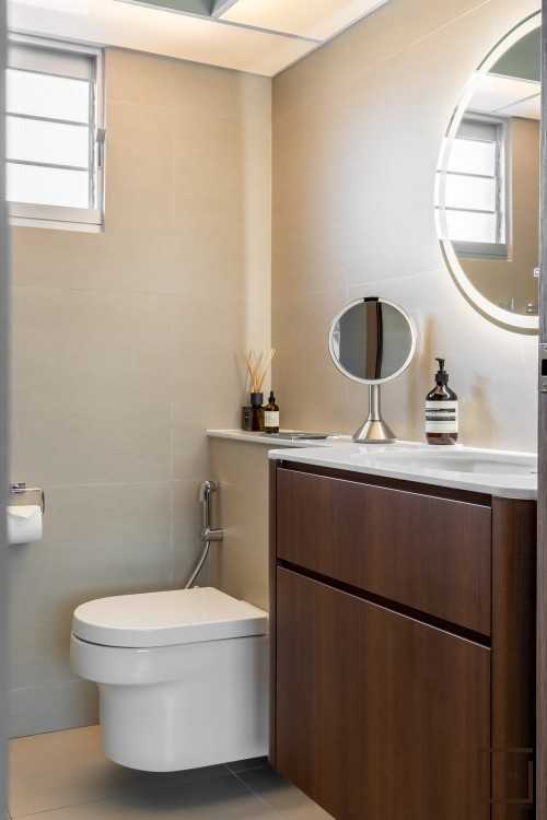 Contemporary Bathroom at 4 Room BTO @ Ubi Road