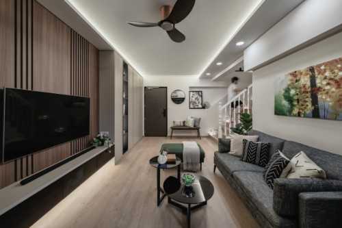 Contemporary Living Room at 201 Bishan st23