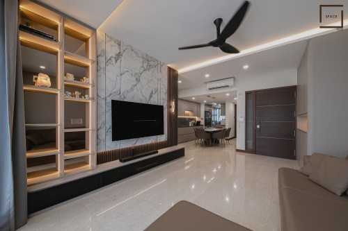 Contemporary Living Room at Condo @ Hillview Avenue