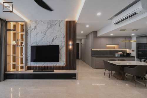 Contemporary Living Room at Condo @ Hillview Avenue
