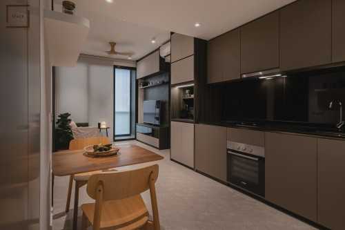Minimalist Kitchen at Condo @ Park Colonial