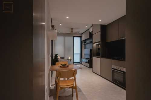 Minimalist Living Room at Condo @ Park Colonial