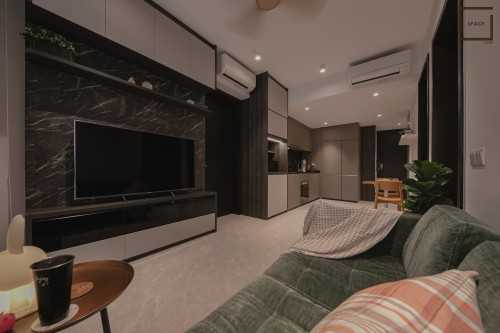 Minimalist Living Room at Condo @ Park Colonial