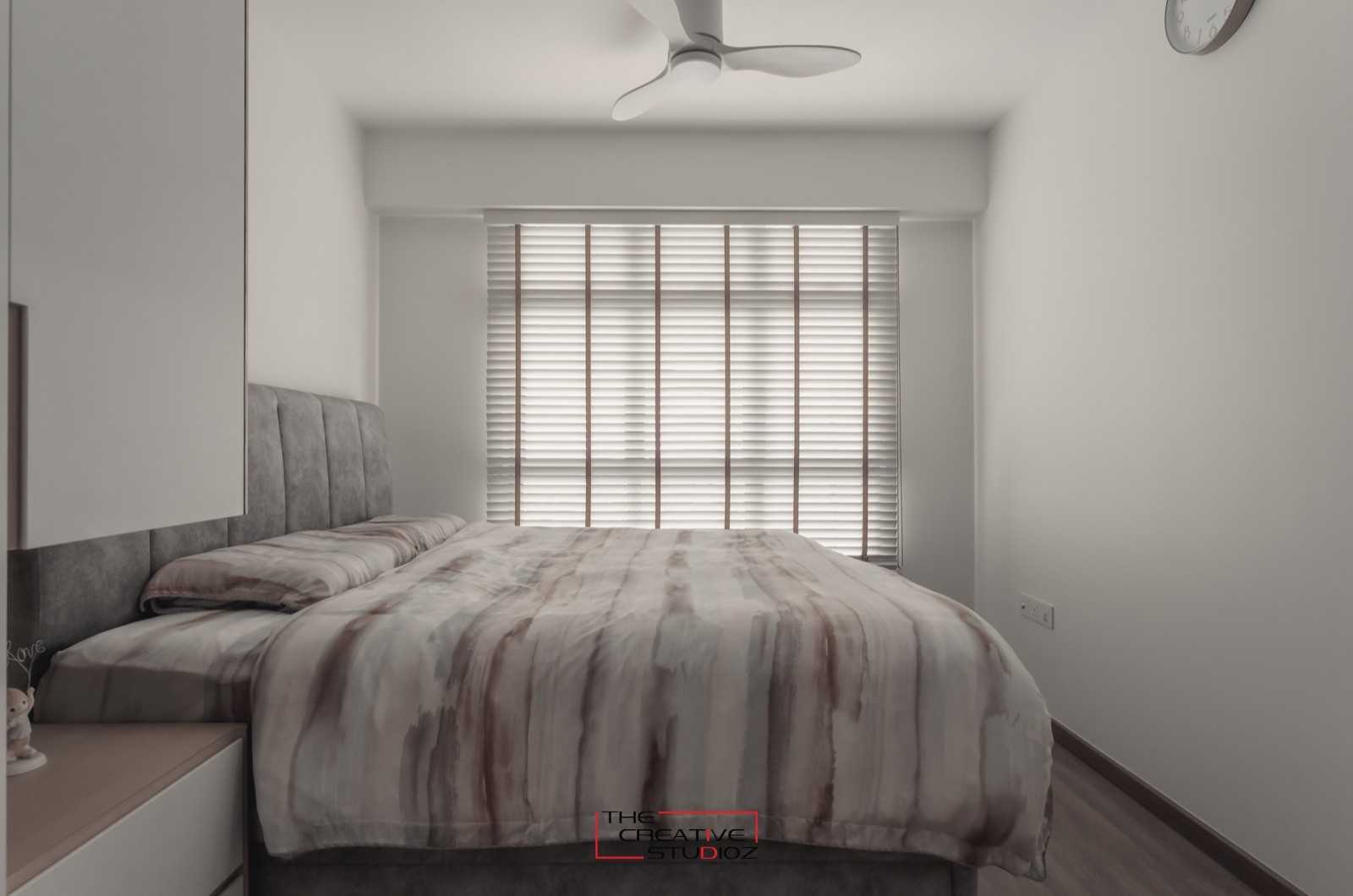 Scandinavian Bedroom with Vinyl Flooring and Wardrobe
