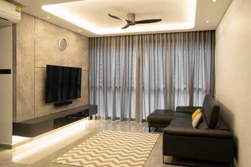 Modern Living Room at Hougang | Rio Vista