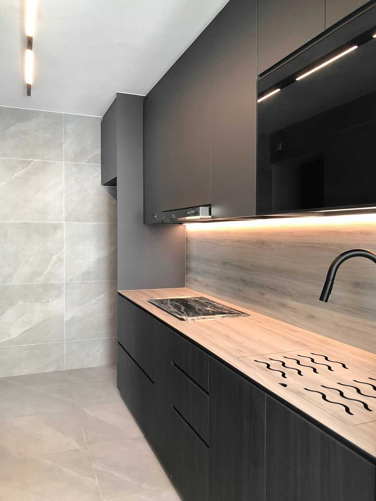 Scandinavian Kitchen with Kitchen Backsplash and Kitchen Accessories