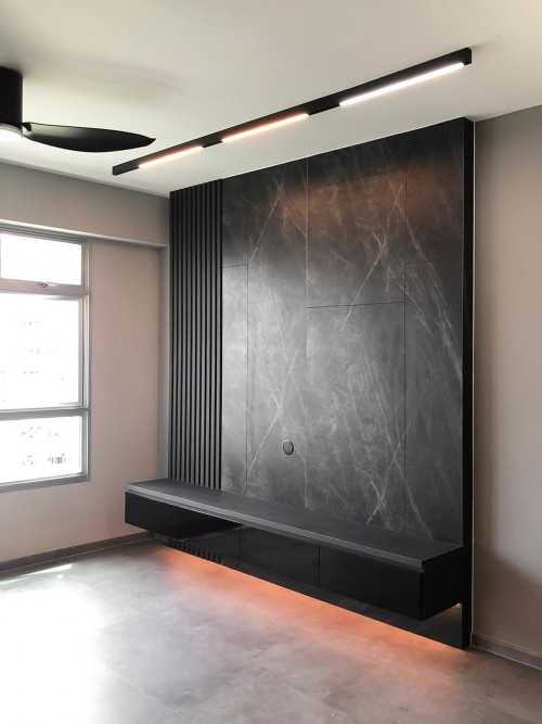 Scandinavian Living Room at Hougang Parkview