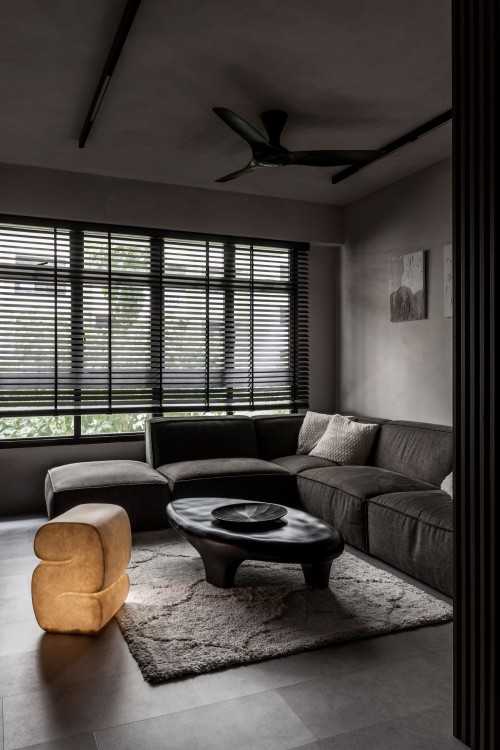 Contemporary Living Room at 111A Alkaff Crescent