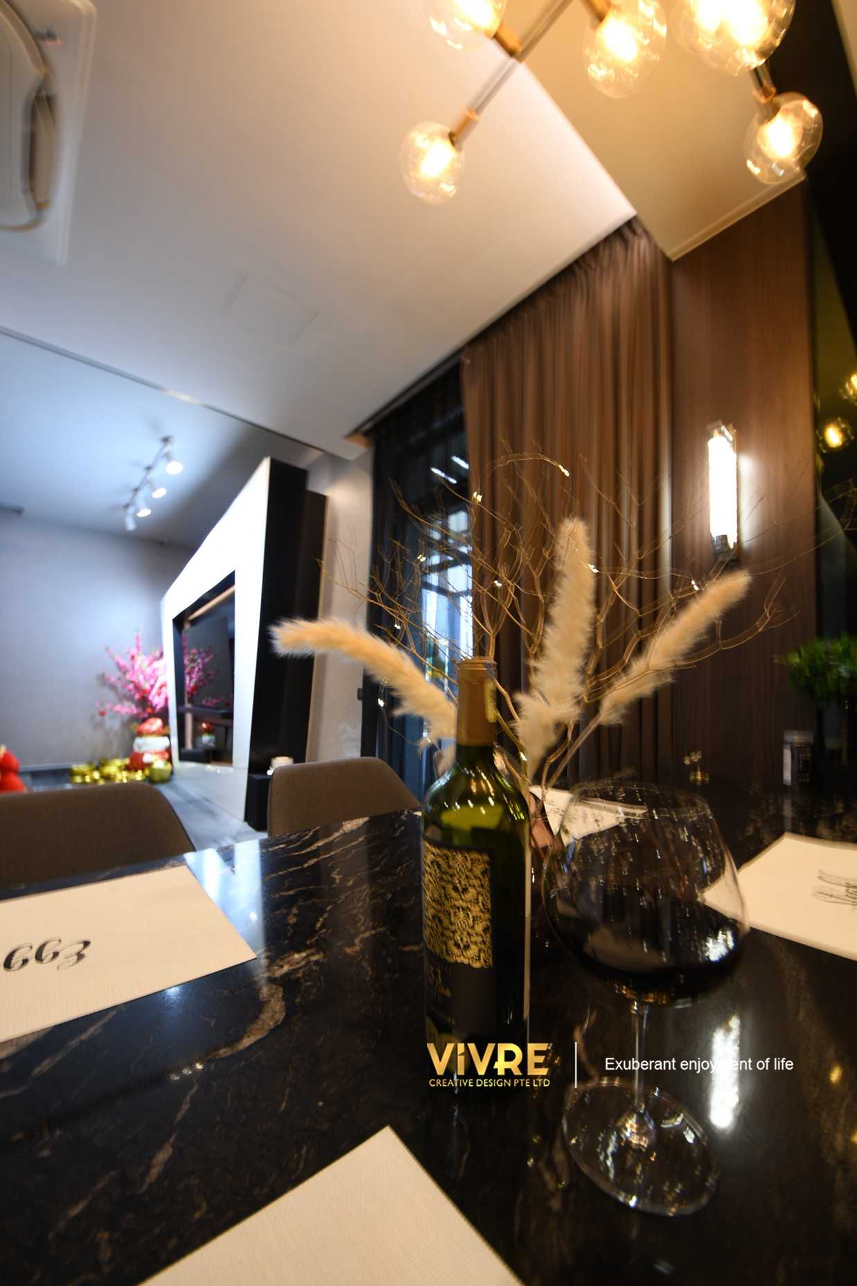 Modern Dining Room with Cove Lighting and Ceiling Light