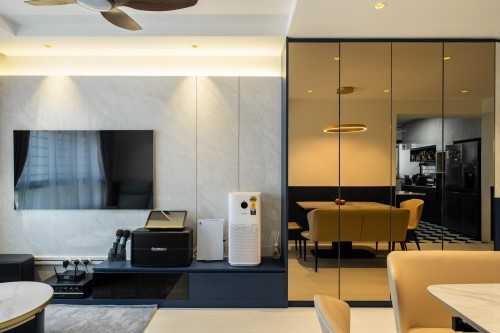 Modern Living Room at 633 Tampines north drive