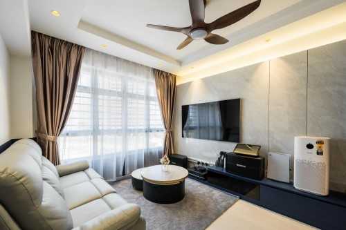Modern Living Room at 633 Tampines north drive