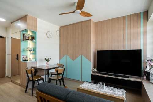 Contemporary Living Room at Yio Chu Kang Vista