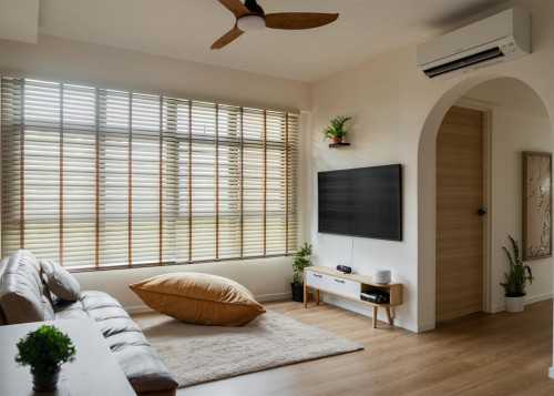 Scandinavian Living Room at Hougang Meadow
