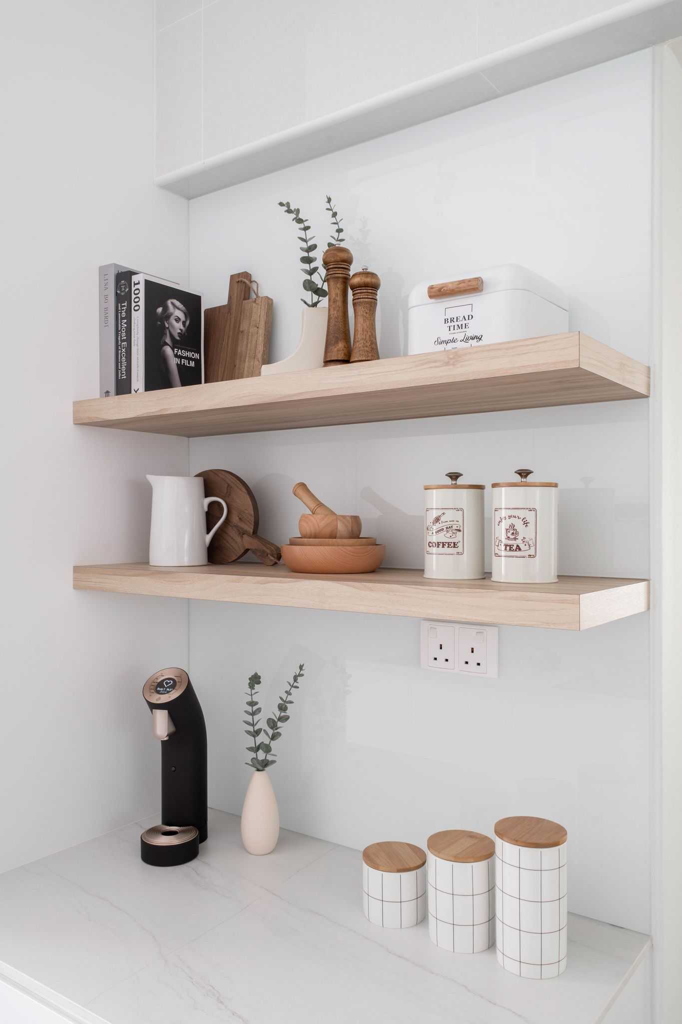 Scandinavian Kitchen with Kitchen Island and Cupboard