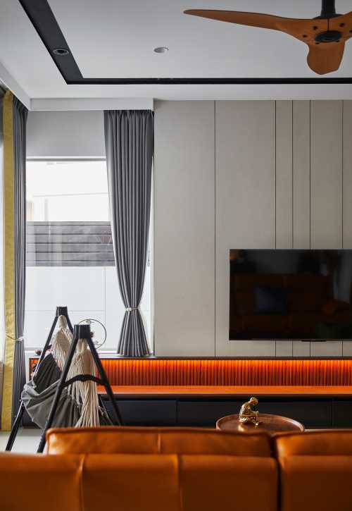 Scandinavian Living Room at Seletar Hills Estate