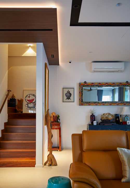 Scandinavian Living Room at Seletar Hills Estate
