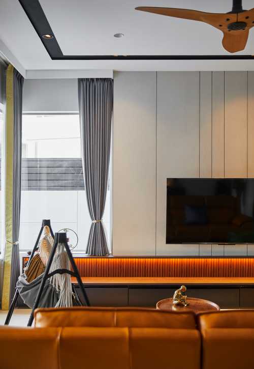 Scandinavian Living Room at Seletar Hills Estate