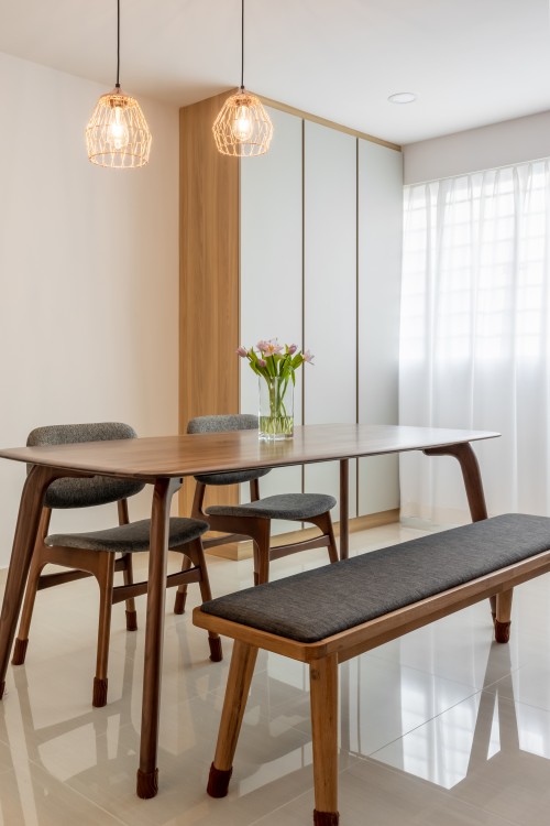 Minimalist Dining Room at Pasir Ris Drive 6