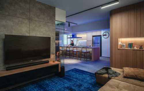 Industrial Living Room at 513D Yishun St 51
