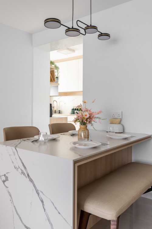 Contemporary Dining Room at Punggol Drive