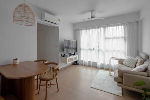 Scandinavian Living Room at 51 Commonwealth Drive