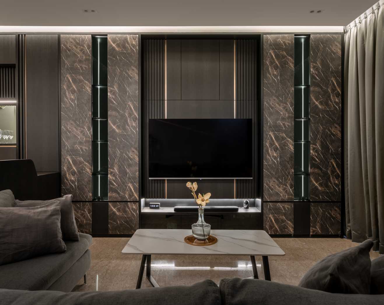 Modern Living Room with Sofa and Coffee Table
