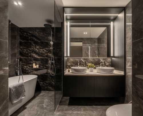 Modern Bathroom at 40 Chempaka Kuning Link