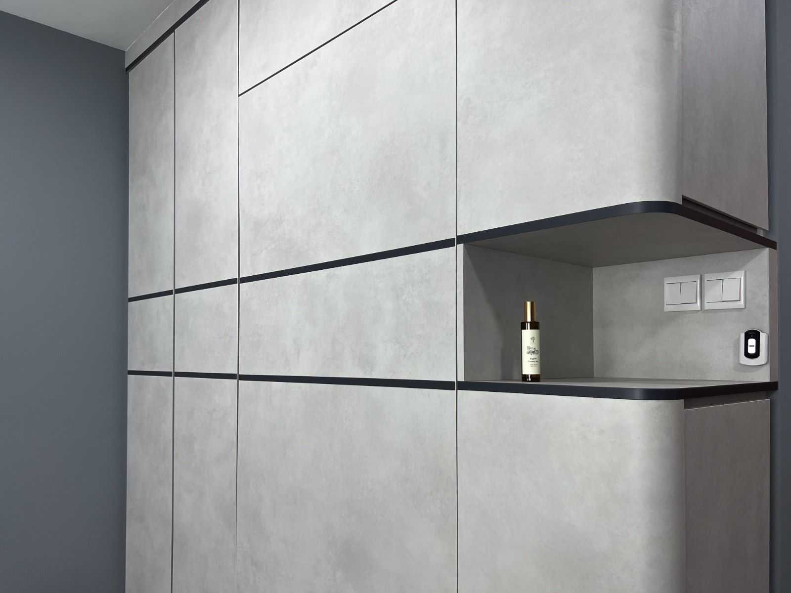 Modern Foyer with Artwork and Console Table
