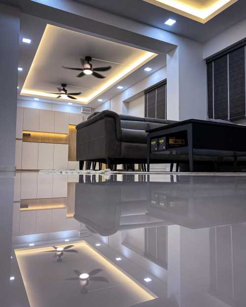 Modern Living Room at Hougang Ave 4