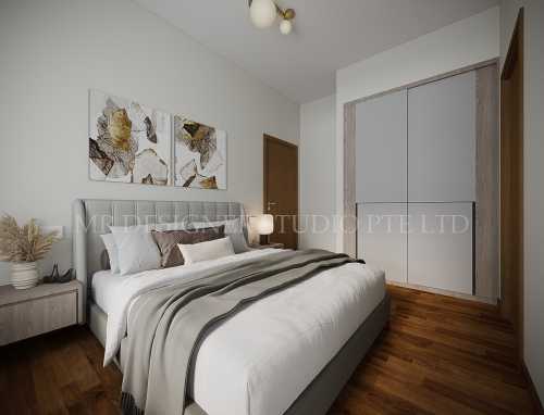Scandinavian Bedroom at kovan residence 2