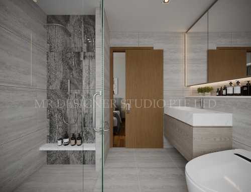 Scandinavian Bathroom at kovan residence 2