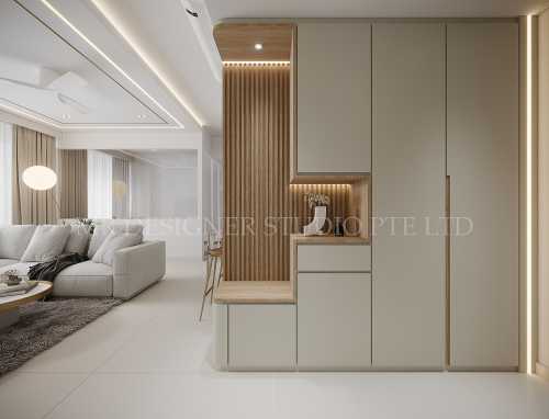 Scandinavian Living Room at kovan residence 2
