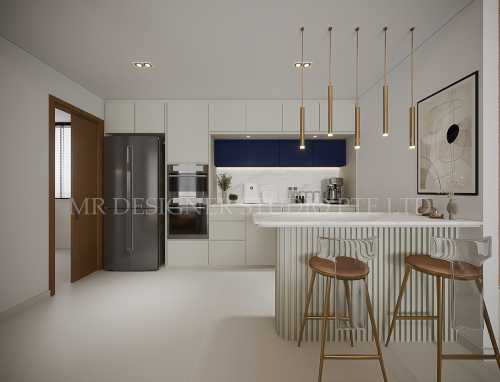 Scandinavian Kitchen at kovan residence 2