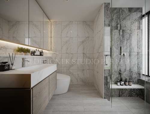 Scandinavian Bathroom at kovan residence 2