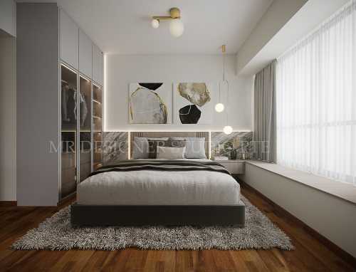 Scandinavian Bedroom at kovan residence 2