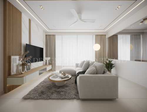 Scandinavian Living Room at kovan residence 2