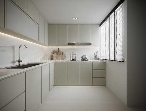 Scandinavian Kitchen at kovan residence 2