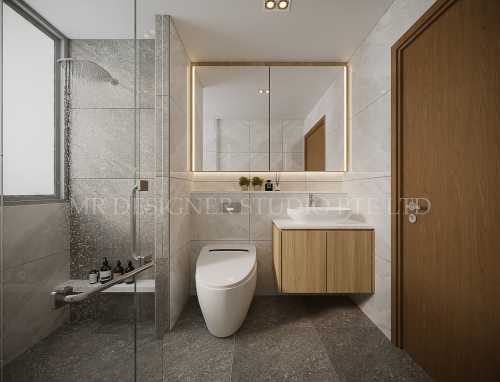Scandinavian Bathroom at kovan residence 2
