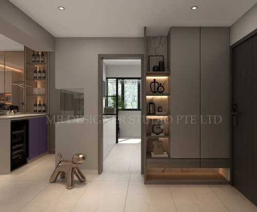 Contemporary Entryway at treasure tampines 9