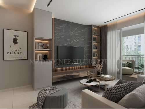 Contemporary Living Room at treasure tampines 9